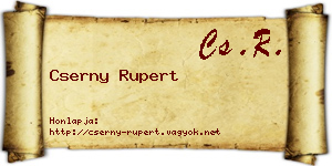 Cserny Rupert névjegykártya