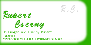 rupert cserny business card